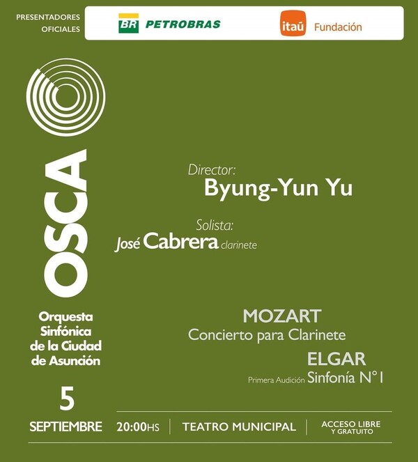 Osca realizará concierto gratuito en el Teatro Municipal - .::Agencia IP::.