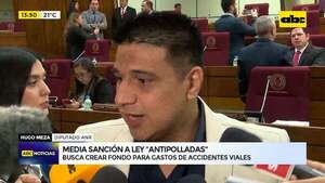 Ley “antipolladas” ya tiene media sanción: busca crear fondo para gastos de accidentes de tránsito - ABC Noticias - ABC Color