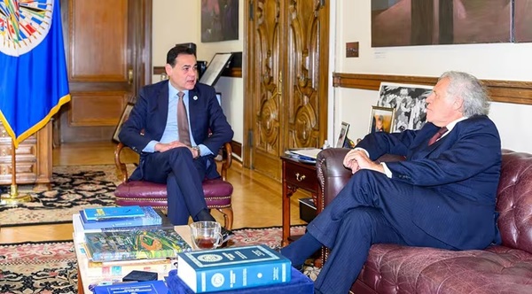 Canciller Ramírez y secretario general de la OEA dialogan sobre preservación de la democracia