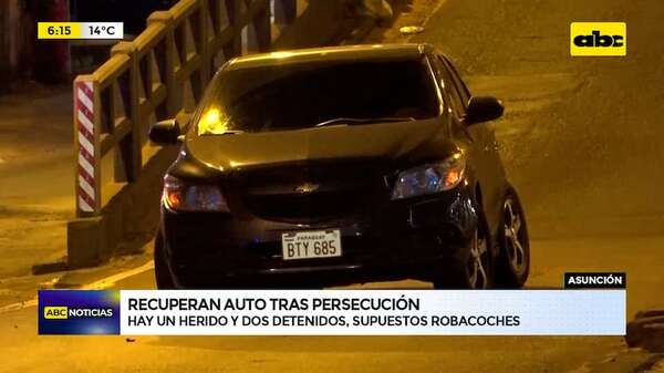 Video: Recuperan vehículo denunciado como robado tras persecución - ABC Noticias - ABC Color