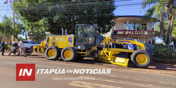 MUNICIPALIDAD DE CAMBYRETÁ ADQUIRIÓ UNA NUEVA MOTONIVELADORA - Itapúa Noticias