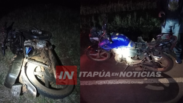 MOTOCICLISTAS COLISIONARON ENTRE SÍ EN CAPITÁN MEZA - Itapúa Noticias