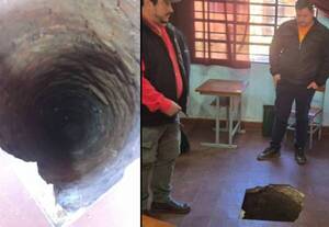 ¡Ndesapature! Se abrió un feroz hoyo en un aula de primer grado que casi se “traga” a un papá