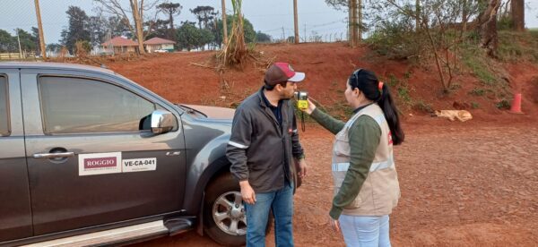 Realizan controles para mejorar condiciones de trabajo y salud en el Lote 1 de la ruta Puerto Indio