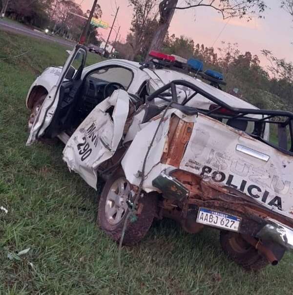 Camión chocó contra patrullera sobre la ruta Py01 en General Delgado - Policiales - ABC Color