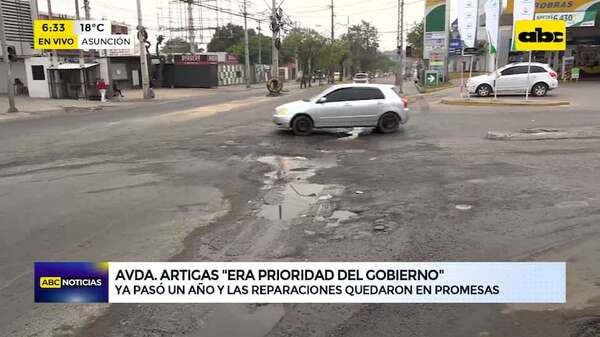 Avda. Artigas: a un año y las reparaciones siguen en promesas - ABC Noticias - ABC Color