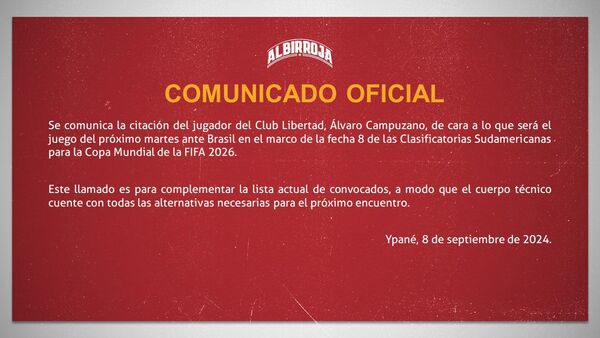 Albirroja: Álvaro Campuzano convocado por Alfaro - Unicanal