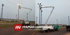 ANDE CULMINÓ ILUMINACIÓN EN ACCESO AL ESTADIO VILLA ALEGRE - Itapúa Noticias