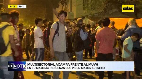Video: Multisectorial acampa frente al MUVH - ABC Noticias - ABC Color