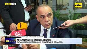 Video: Senado adelanta sesión para evitar que coincida con el aniversario de la ANR - ABC Noticias - ABC Color