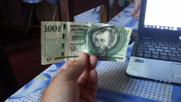 PJC: Tres detenidos por intentar pago con billete falso de G. 100.000