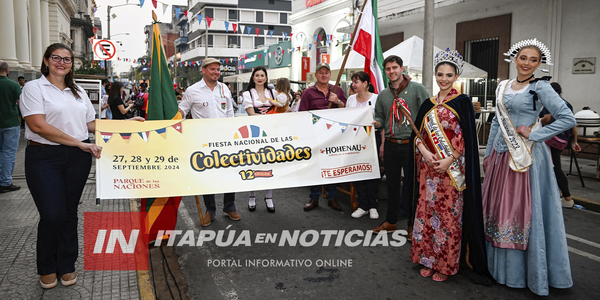 REPRESENTANTES DE LA FIESTA DE LAS COLECTIVIDADES DESFILARON EN LA FERIA PALMEAR - Itapúa Noticias