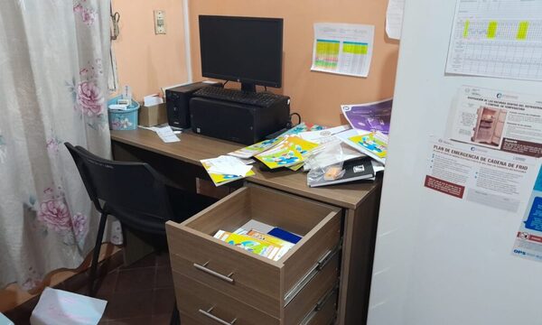 Centro de salud de Zeballos cué nuevamente pelado por delincuentes
