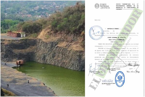 Prórroga del contrato de arrendamiento y explotación de la cantera del cerro Ñemby