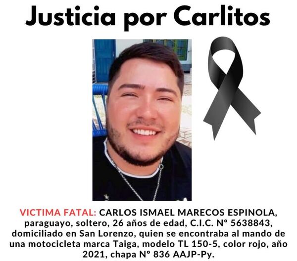 Tragedia vial: joven sanlorenzano pierde la vida tras ser embestido por conductor ebrio » San Lorenzo PY