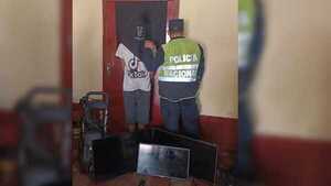 Capturan a presunto ladrón y recuperan parte de los objetos hurtados en hotel de Encarnación