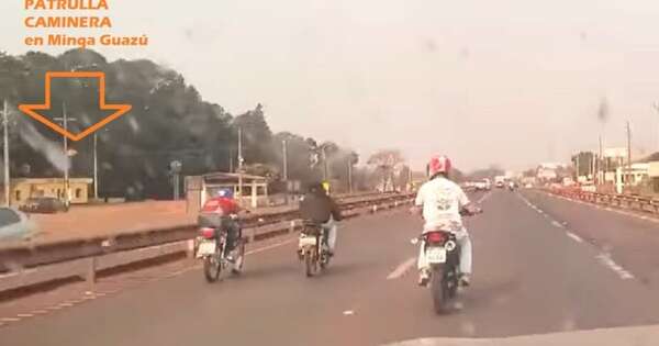 Diario HOY | Minga Guazú: organizaron carrera de motos clandestina a metros del puesto de la Caminera