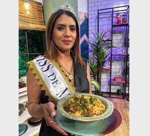 "Miss Haka Pichona" cocinó guiso en el programa "Mucho Gusto"