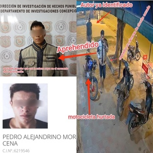 Aprehendido por un Caso de Hurto Agravado de Motocicleta en Concepción