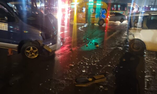 Múltiple accidente sobre la ruta Py 02