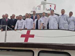 Santiago Peña presenta el primer buque hospital hidrográfico de la Armada Paraguaya - Nacionales - ABC Color