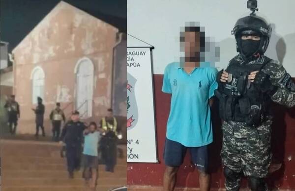 Entró a la casa del Altísimo y lo atraparon en lo alto: he’i que iba “de paso” nomás por el techo