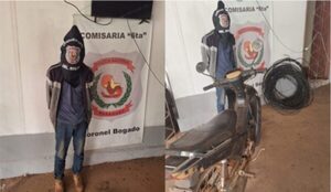 Detenido por robar moto de su exsuegra