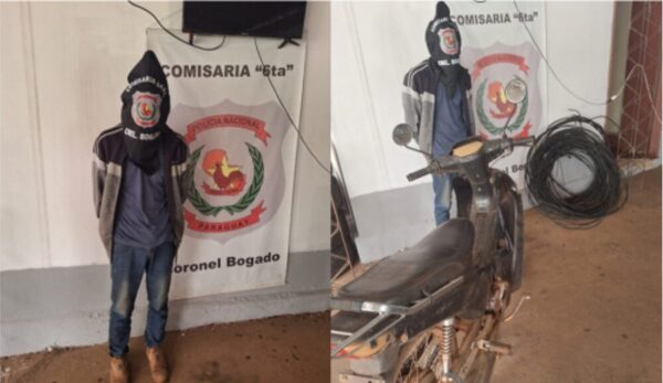 Detenido por robar moto de su exsuegra