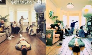 ¡Pep Guardiola y sus peloteros recrearon la tapa del famoso disco de Oasis!