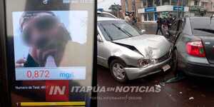 CONDUCTOR ALCOHOLIZADO PROVOCÓ COLISIÓN EN ENCARNACIÓN  - Itapúa Noticias