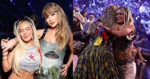 La Nación / ¡Divas unidas! Karol G puso a bailar merengue a Taylor Swift