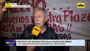 Vecinos protestan por nulo avance de obras: los trabajos iniciaron en marzo del año pasado - ABC Noticias - ABC Color