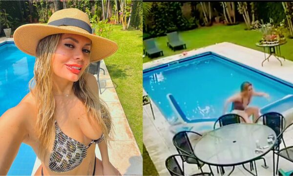 [VIDEO] ¡Dahiana Bresanovich tuvo un accidente casero y todo quedó grabado!