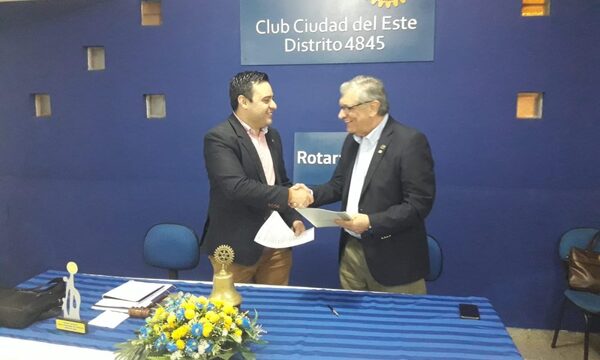UNE y Rotary Club Ciudad del Este renovaron convenio