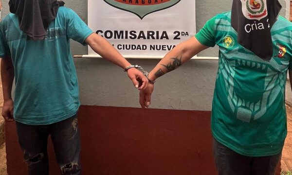 Detienen a dos sujetos vinculados a hurto en escuela