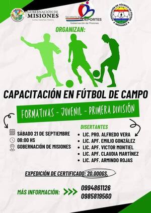 Capacitación en Fútbol para Formativas, Juvenil y Primera División - .::Agencia IP::.