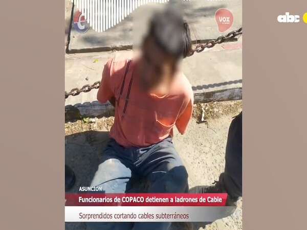 Video: funcionarios de Copaco detuvieron a presunto ladrón de cables en Asunción - Nacionales - ABC Color