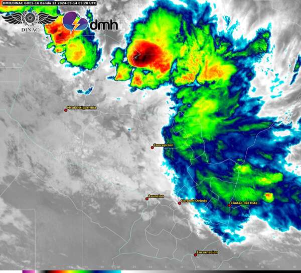 Alerta Meteorológica para el norte y este de la región Oriental - ADN Digital