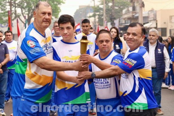 Fiesta Memorable: llegó a Pedro Juan Caballero la Antorcha de los IV Juegos Latinoamericanos de Olimpíadas Especiales - El Nordestino