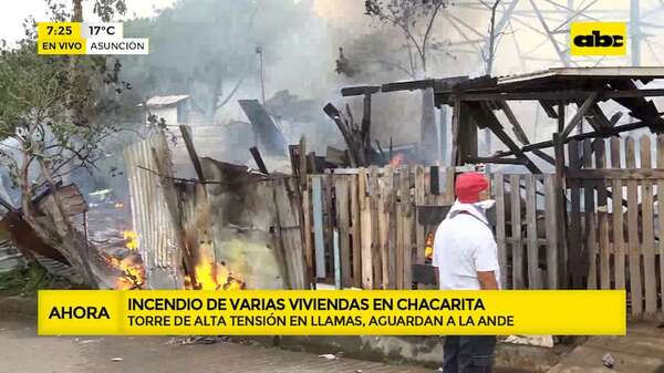 Video: Incendio de varias viviendas precarias en zona de la Chacarita - ABC Noticias - ABC Color
