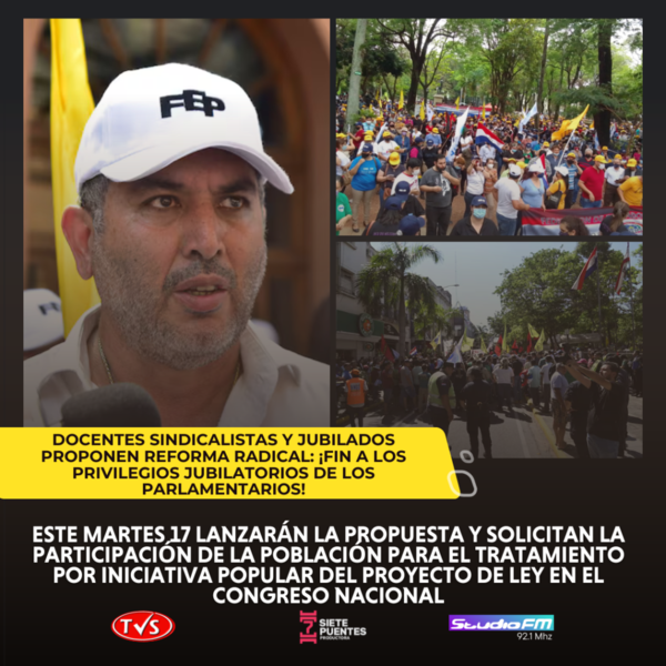 SINDICALISTAS Y JUBILADOS PROPONEN REFORMA RADICAL: ¡FIN A LOS PRIVILEGIOS JUBILATORIOS DE LOS PARLAMENTARIOS! - TVS