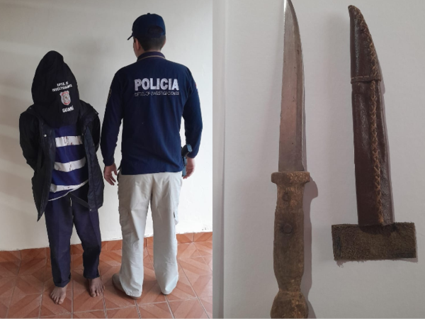 Un karai discute con un hombre a quien termina asesinando con un arma blanca
