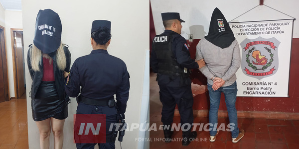  TRAS PERSECUCIÓN DETUVIERON A DOS PERSONAS EN CAMBYRETÁ  - Itapúa Noticias