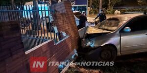 CONDUCTOR EBRIO CHOCÓ CONTRA LA MURALLA DE UNA IGLESIA EN ENCARNACIÓN  - Itapúa Noticias