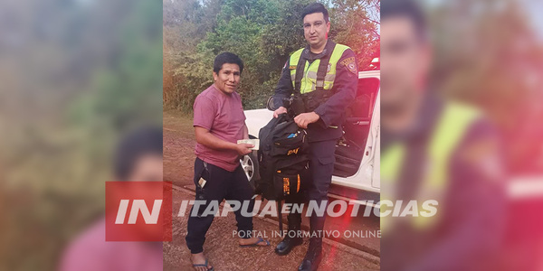 AGENTE POLICIAL ENCONTRÓ MOCHILA CON DIEZ MILLONES Y LA DEVOLVIÓ - Itapúa Noticias