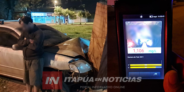“DEMASIADO ME HALLÉ PORQUE GANÓ OLIMPIA…” DIJO CONDUCTOR QUE CHOCÓ CONTRA UNA IGLESIA - Itapúa Noticias