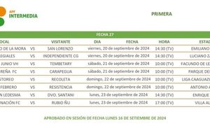 Agendan fecha 27 de la Intermedia
