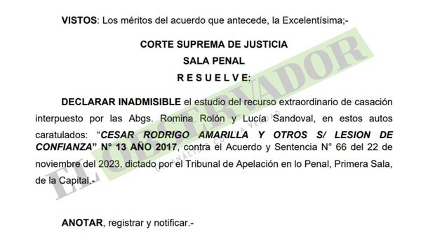 Queda firme la absolución de César Amarilla en el caso de la Caja de Jubilaciones