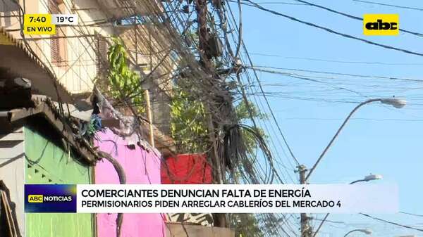 Mercado 4: comerciantes denuncian que se encuentran sin electricidad - ABC Noticias - ABC Color