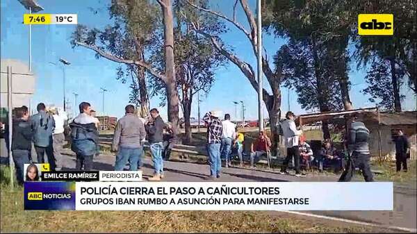 Tractorazo: caravana de cañicultores se detuvo en Paraguarí - ABC Noticias - ABC Color